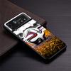 Football Soccer Ball Design Phone Case For Samsung Galaxy Z Flip3 Flip4 Flip5 Flip6 Flip7 For Z Flip 7 6 5 4 3 5G Hard Folding C