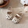Fairy Style Polka Dot Ballet Sandals for Girls - Trendy Summer Bowknot Closed-Toe Shoes