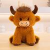 2026 Graduation Highland Cow Plush Toy with Cap Gown Soft Stuffed Animal Graduation Keepsake Toy for Preschool High School College Grads