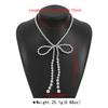 Dames Populair Europees Parel Strik Ketting Voor Dames Licht Luxe Elegante Gelaagde Imitatie Parel Ketting Sieraden