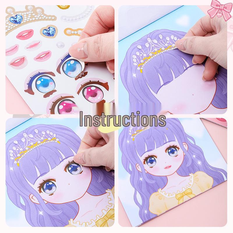 Kaba Bear Princess Dress-Up Sticker Book for Kids