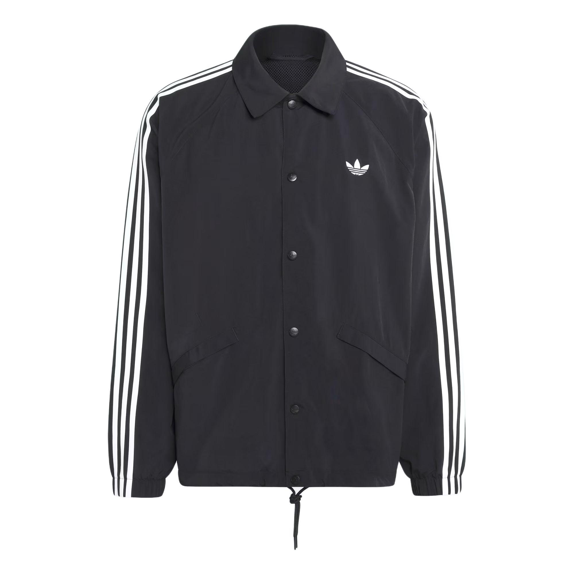 Adidas Originals Three Stripes Coach Comfortable Loose Fit Polo Button Jacket Men Jacket KE3598 L