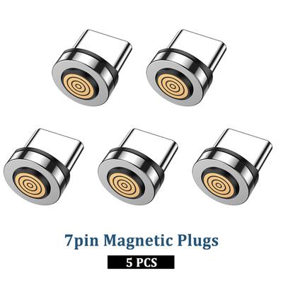 7-polige Magnetspitzen, Magnetkabel, Typ C, Micro-USB-Magnet, Ersatzteil, Schnelllade-Magnetadapterspitzen für iPhone