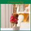 Hoodie Capybara Plush Doll Keychain Cartoon Animal Pendant Decoration Gifts