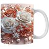 3D Spring And Summer Spring Flower Butterfly Butterfly Diamond Ceramic Coffee Mug Water Cup