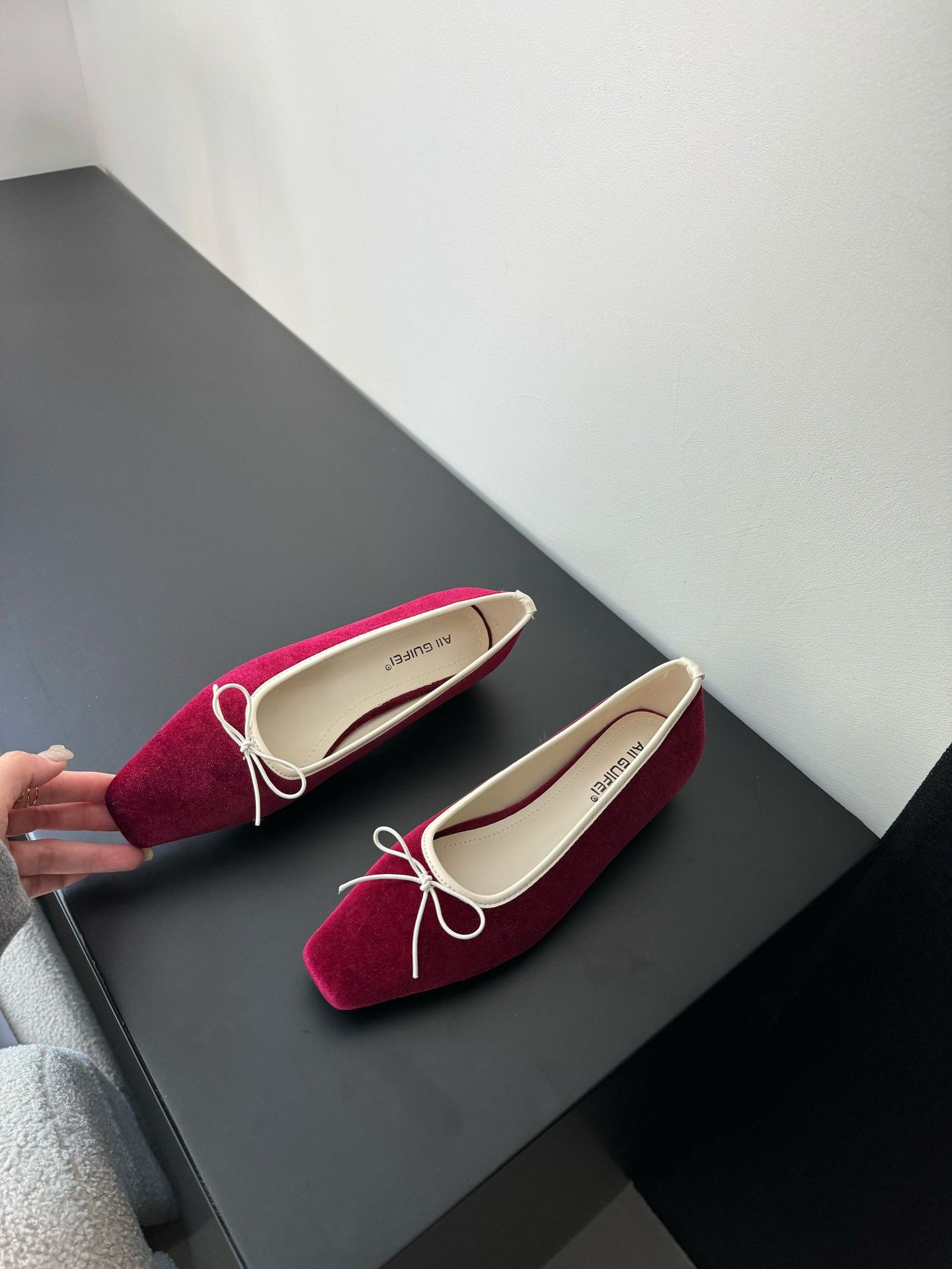 Women s Suede Square Toe Platform Bowknot Pumps - Fashionable Footwear 35