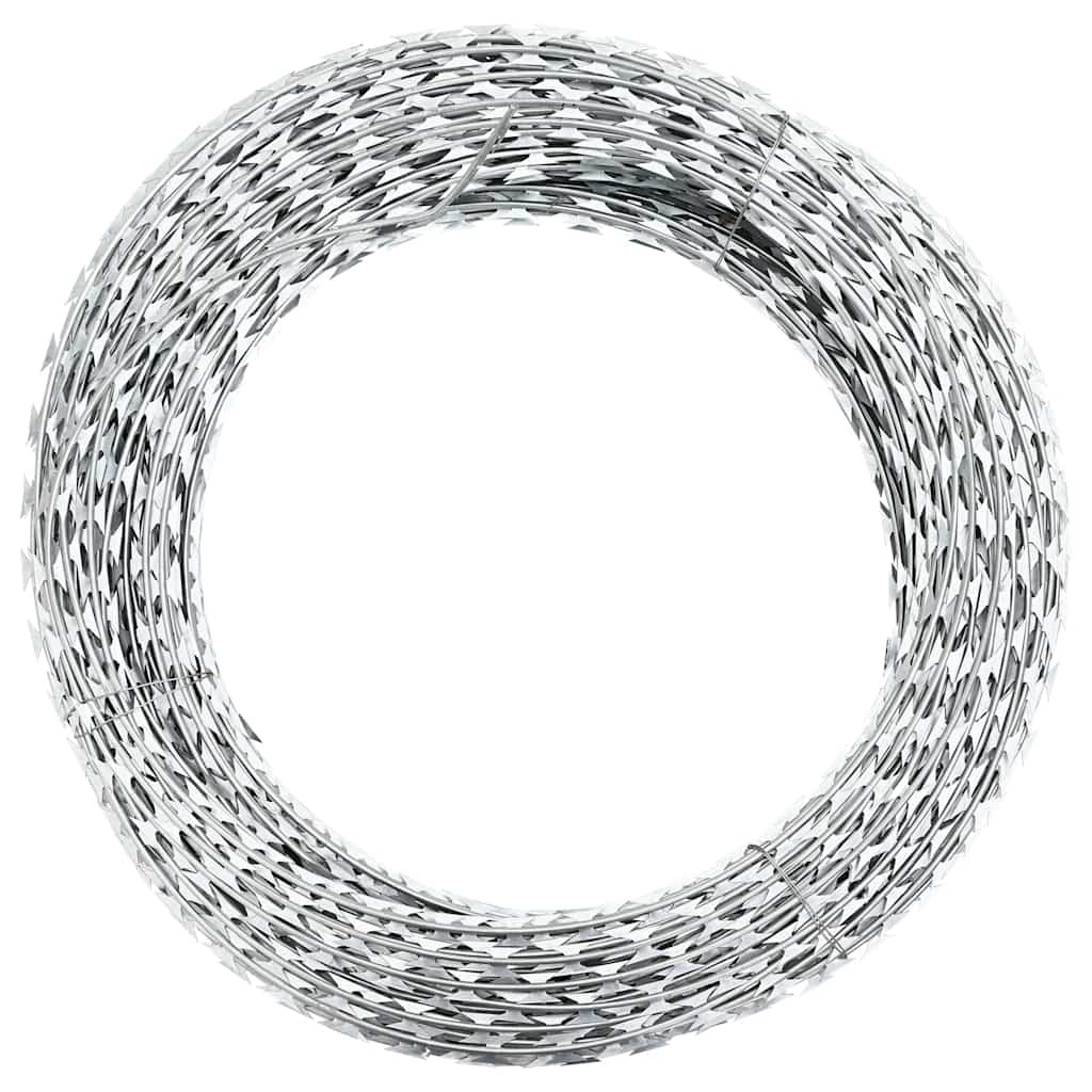 Barbed Wire Concertina Razor Wire Galvanized Steel 100 m