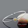 925 Sterling Silver Daisy Flower Cuff Bangle Bracelet Adjustable Open Hypoallergenic Fine Jewelry for Women Fashion Gift