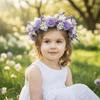 Boho Style Flower Crown Simulated Flower Wedding Headpiece Elegant Bridal Wreaths  Princess