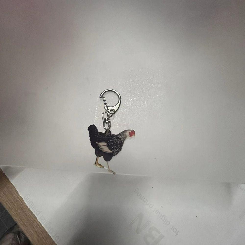 Acrylic Backpack Pendant Rooster Bag Hanging Birthday Gift Chicken Acrylic Keychain  Gift