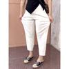 2025 Spring/Autumn Plus Size Harem Jeans for Pear-Shaped Women - Slimming & Hip-Covering Cropped Dad Jeans