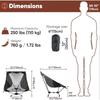 WESTTUNE Ultralight Outdoor Camping Chair 780g Lightweight Aluminum Alloy Beach Chair Mesh Chair for Backpacking Hiking Travel