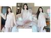 Yellow Sweet Princess Long Pajamas with Chest Pad - Korean Cloud Cotton, Plus Size, Spring/Autumn Style