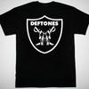 Deftones Bandlogo schwarzes Kurzarm-T-Shirt Baumwolle Alle Größen Unisex T-Shirt