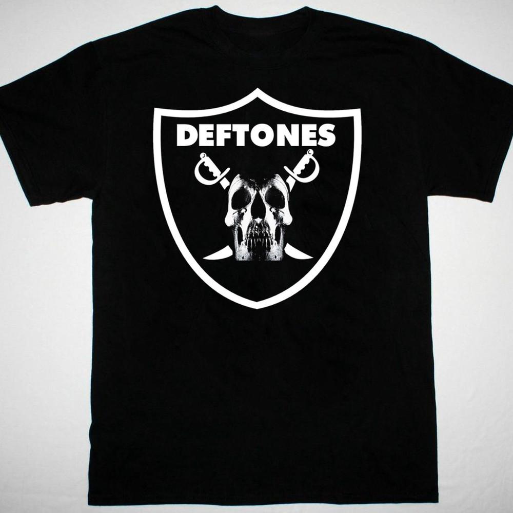 Deftones band logo black Short Sleeve T-shirt cotton All sizes Unisex T-Shirt S