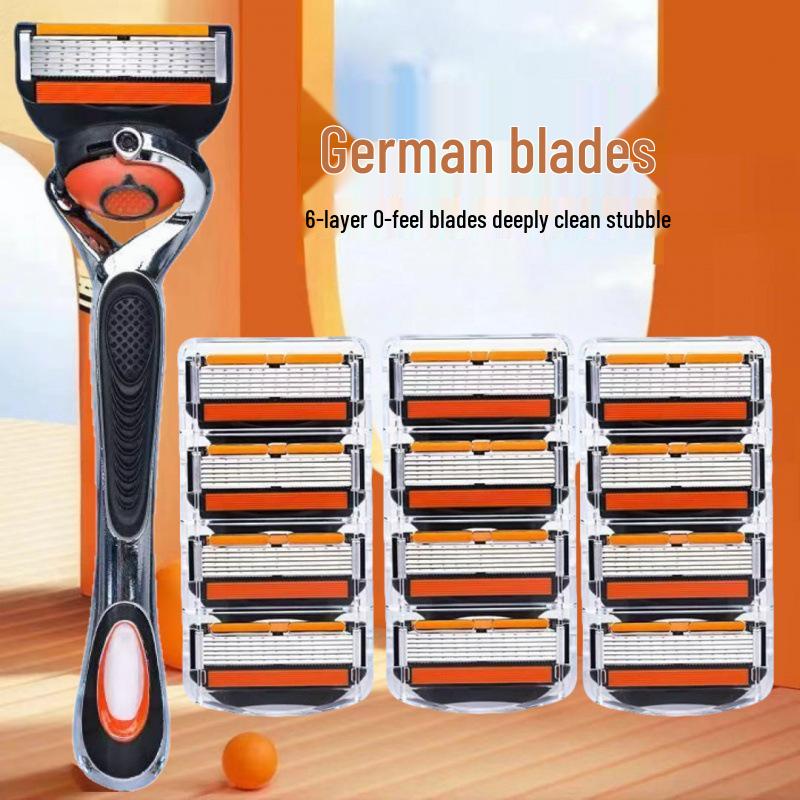 Sześciowarstwowa Męska Wodoodporna Maszynka Manualna z Ostrym, Trwałym Ostrzem ze Stali Nierdzewnej