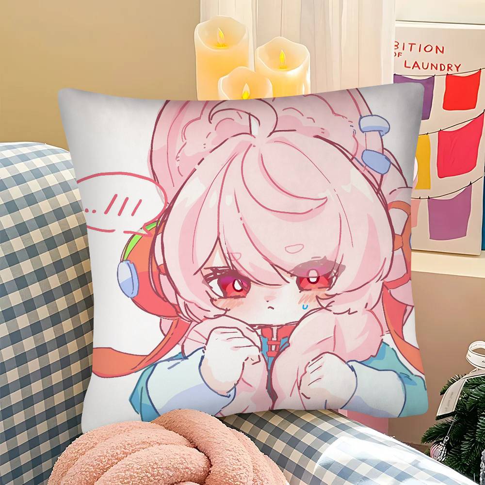 pc Zhao ZZenless Zone Zero ZZZ Pillow Case Fashion Square Pillowcase Bedroom Sofa Room Ins Decoration Leisure