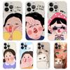 Cartoon Funny Boy Girl Couple Luxury Phone Case For iPhone 16 15 14 13 12 11 Pro Max XS X XR SE 7 8 Plus Silicone Clear Cover