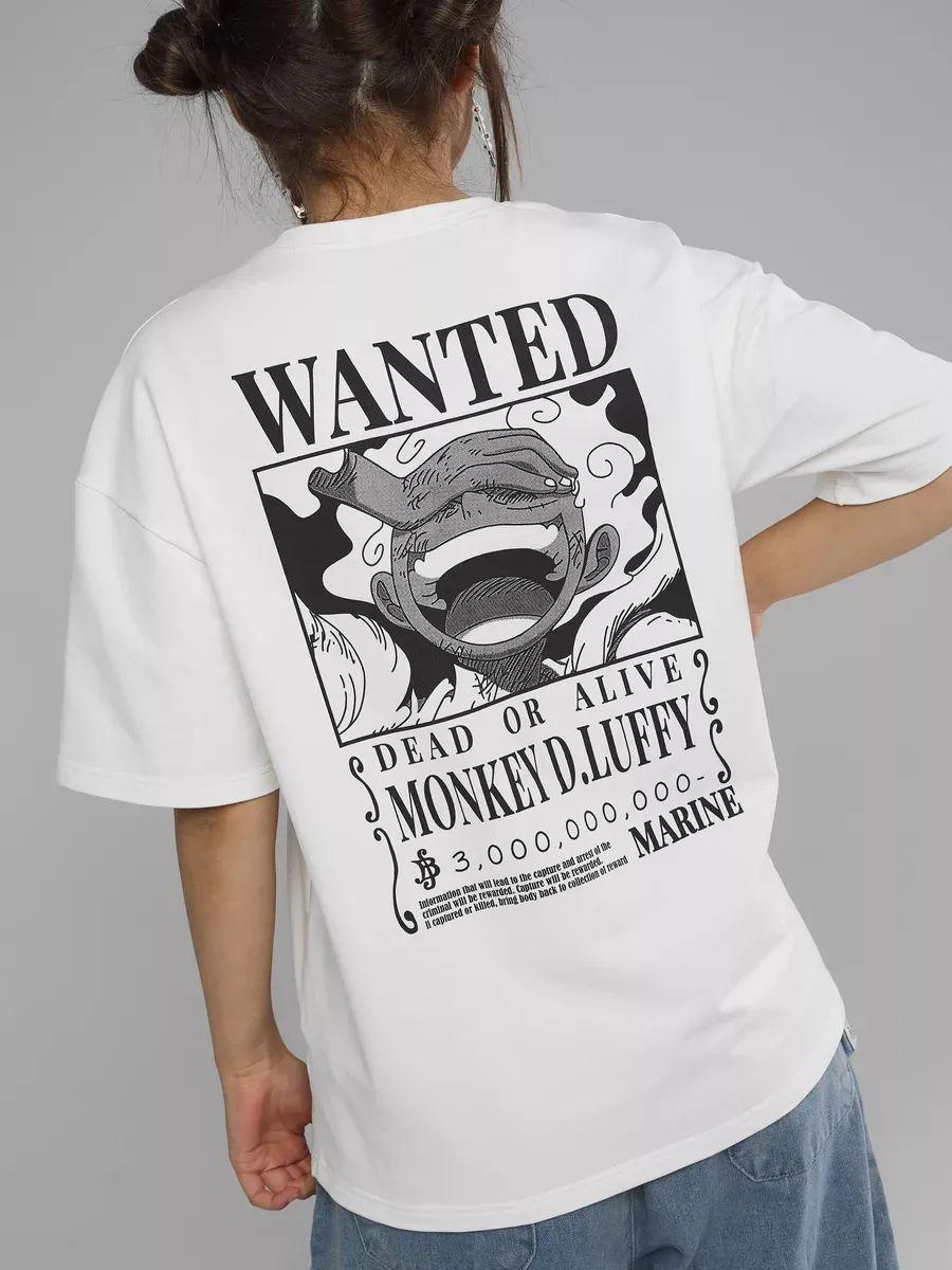 Oversized Luffy One Piece print T‑shirt 4XL