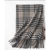 Autumn and Winter Korean Atmosphere Houndstooth Plaid Scarf Contrasting Color Thickened Long Scarf  Simple and Versatile for Couples
