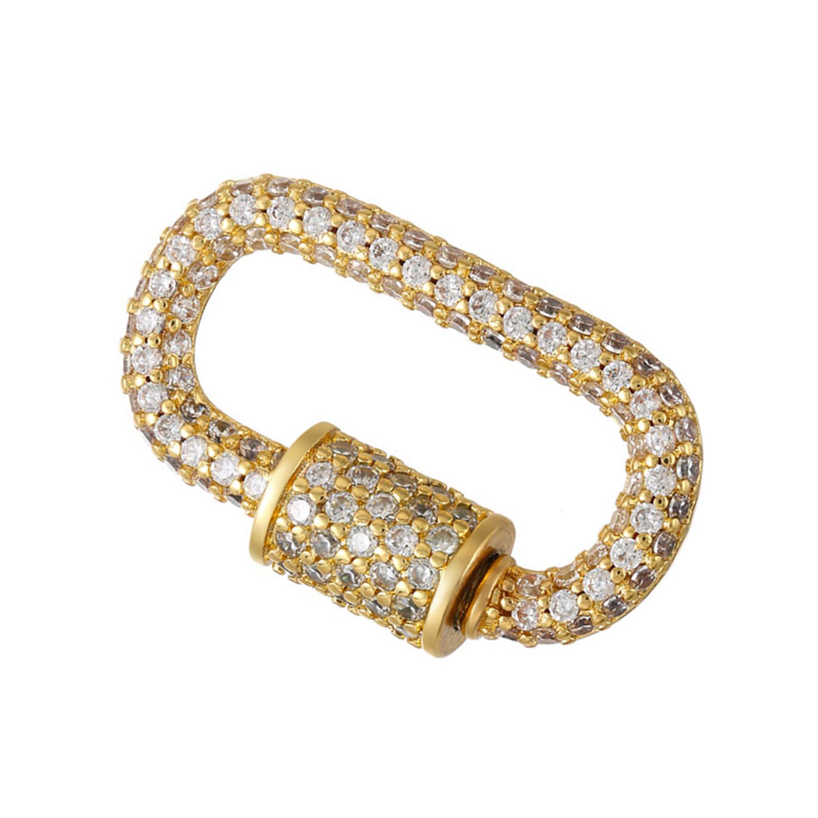 

Карабин с застежкой из кубического циркония, универсальная брошь со стразами, булавка, кулон, ожерелье, соединитель, ювелирные аксессуары 1 золотой