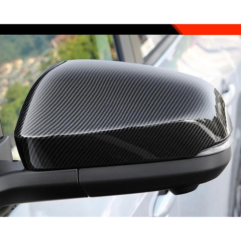 Rear Mirror Cover Protector For Toyota Tacoma 2025 ABS Material Glossy Black Carbon Look Exterior Decoration Car Accessories