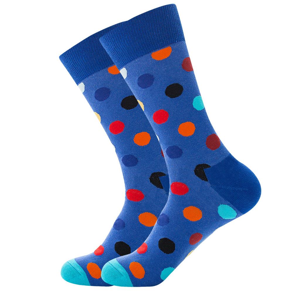 Socks Men's Latest Design Middle Tube Socks Autumn Socks Quality Business Geometric Lattice Colorful Mens Cotton Socks