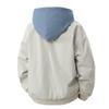 OO Fake Two-piece Jacket Men's Loose Trend Waterproof Outdoor Tooling Casual Solid Color Hooded Jacket