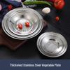 Yuzhuxun 22cm Stainless Steel Shallow Serving Plates - 5 Pack