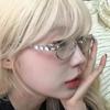 Oval Shades Rhinestone New Sunglasses Bling Eyeglasses Frames Clear Lens Small Round Women Men Metal Retro Diamond Frame Eyewear