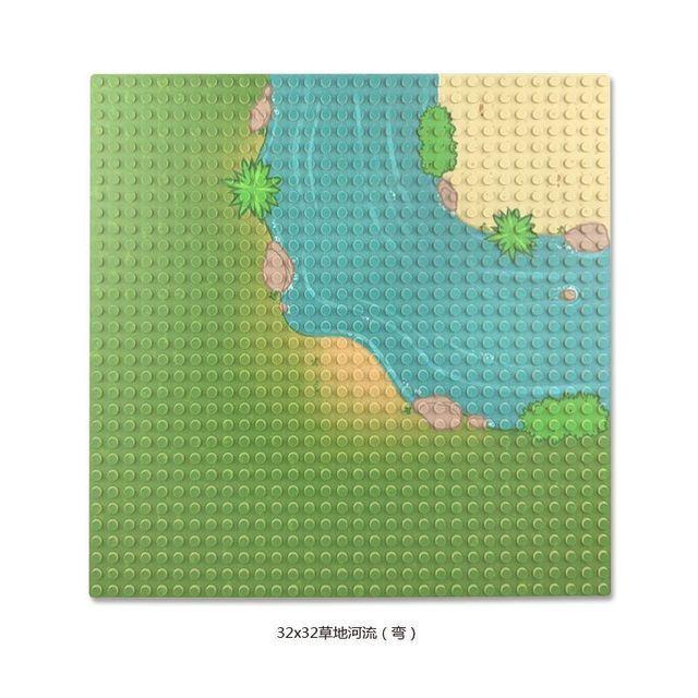 Classic Base Plates City Street Road Plate Building Blocks Figures Construction Toys 32*32 32x32 Dots Baseplates Plastic Bricks