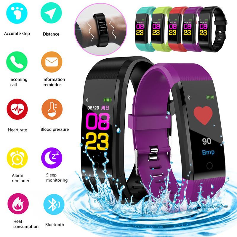 Smart Watch Fitness Tracker Heart Rate Monitor Blood Pressure Bracelet Pedometer