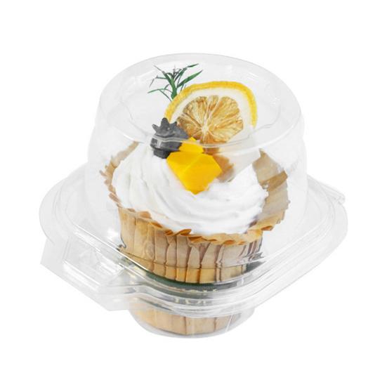 25/100Pcs Cake Packaging Box Transparent Muffin Cup Storage Container Stackable Reusable Design Cupcakes Cases