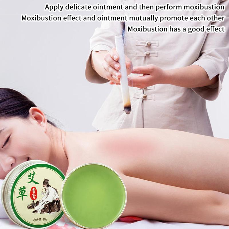 1 Box Mugwort Ointment Moxa Plaster Moxibustion Summer Cooling Oil Protection Accessory Cream Repel Mosquitoes Relieve Itching