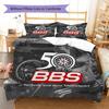 BBS Muster Bettwäsche, Steppbett Set Bettbezug Kissenbezug Zuhause Geburtstagsgeschenk (1 Bettbezug + 2 Kissenbezüge, ohne Füllung)