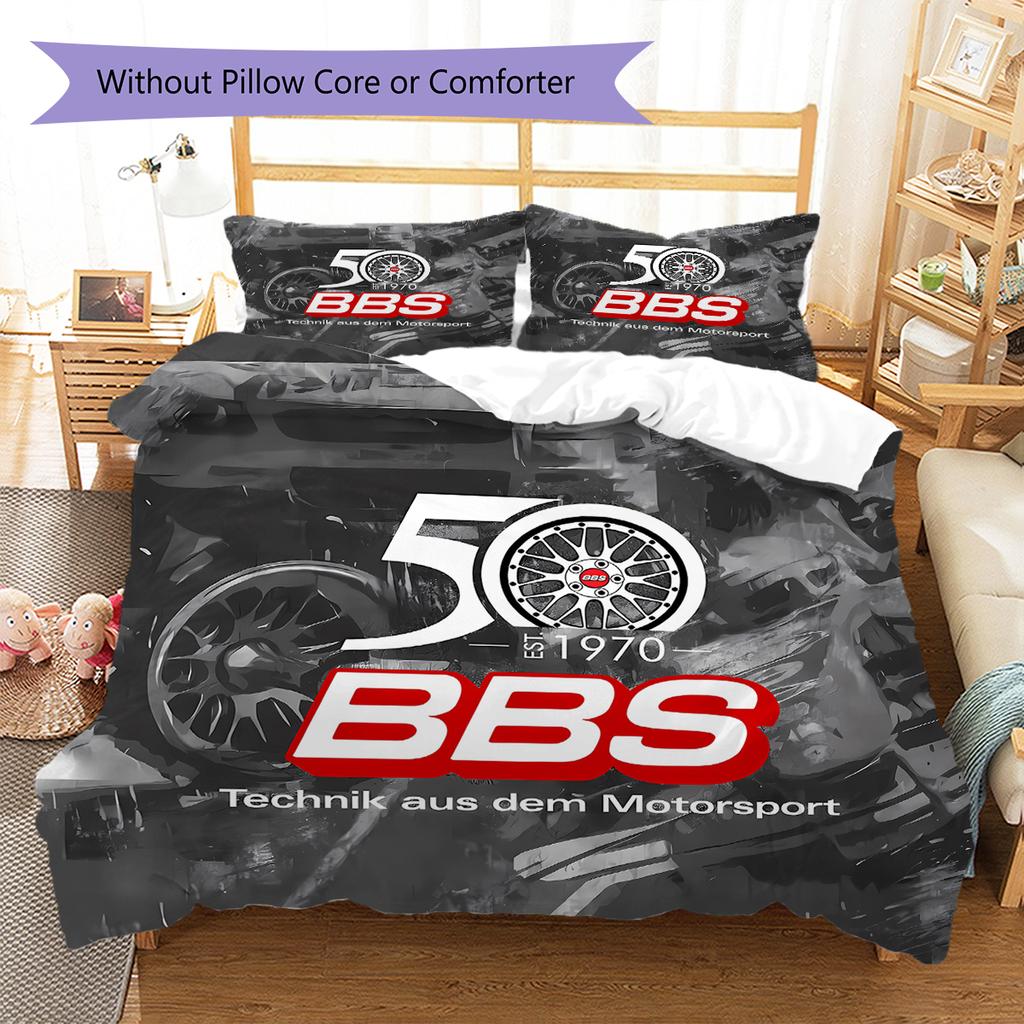 BBS Muster Bettwäsche, Steppbett Set Bettbezug Kissenbezug Zuhause Geburtstagsgeschenk (1 Bettbezug + 2 Kissenbezüge, ohne Füllung)