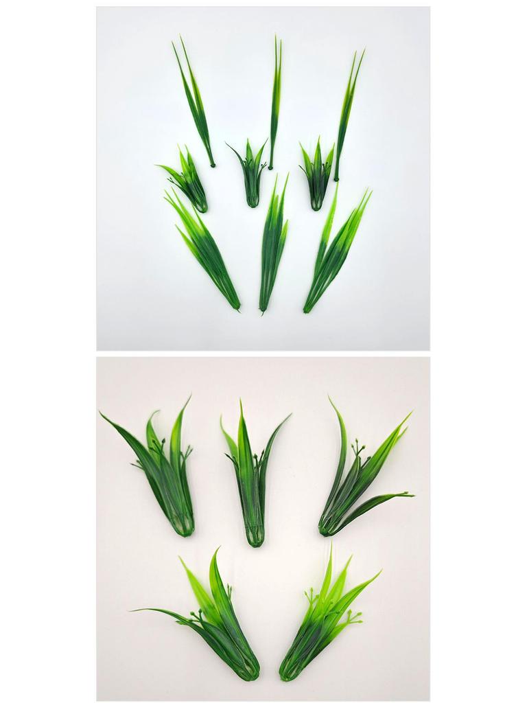 Three-Pronged Grass Seed Bonsai: Small Potted Simulation Lawn and Aquatic Plant