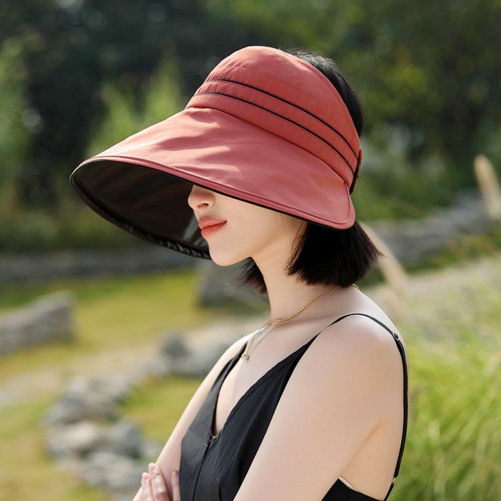 

Breathable Summer Hat Anti-UV Sun Hat New Empty Top Hats хакі