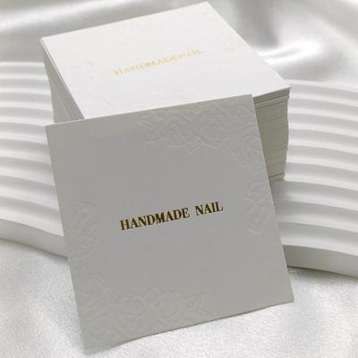 20 Blätter/Beutel Press-On Nägel Verpackung Unterkarten Rose Prägung 75X75mm Handgefertigt Falsche Nägel Display Show Card Maniküre Werkzeuge
