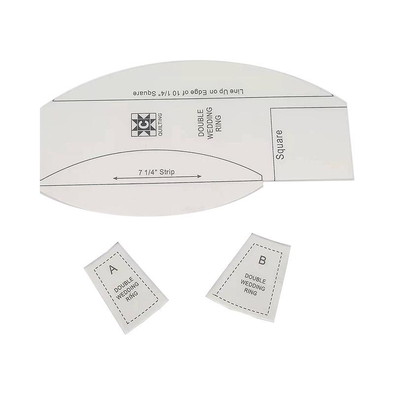 Acrylic Irregular 90° Sewing and Patchwork Ruler for Fabric Cutting