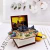3d Dinosaur Castle Folding Book Keychain Pendant Cartoon Astronaut Soccer Field Pendant Anxiety Stress Children Kids Toy