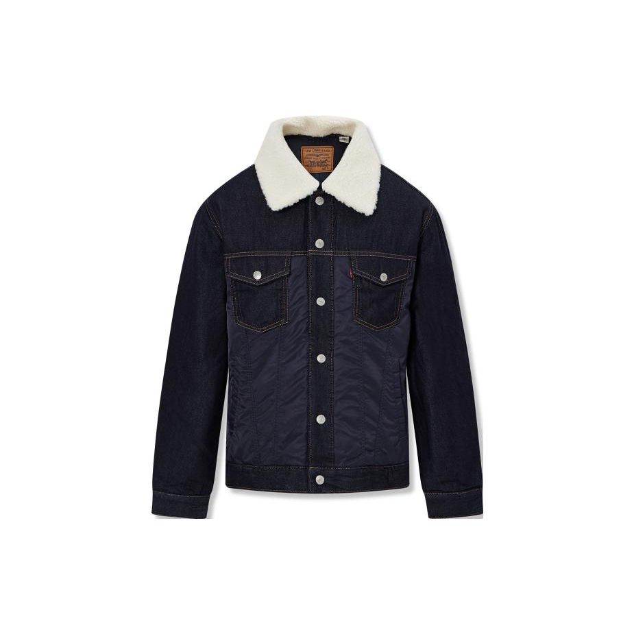 

Куртка Levis Color Block на пуговицах с длинным рукавом Мужские куртки Темно-деним A7758-0000 M