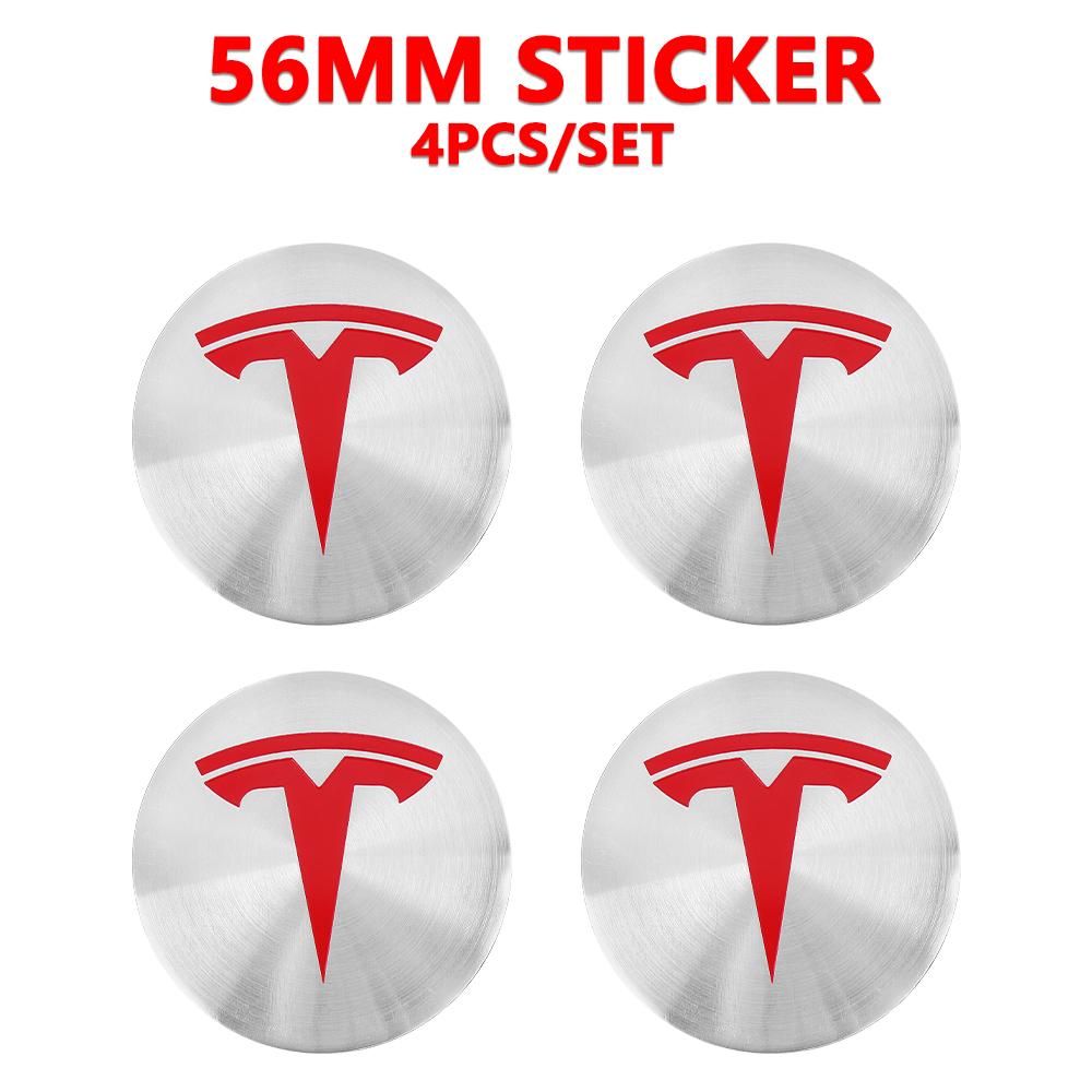 4Pcs 56mm Car Wheel Center Hub Caps Emblem Sticker for For Tesla Model 3 Y S X 2021 Roadster Cybertruck Juguete WYE K80 SpaceX