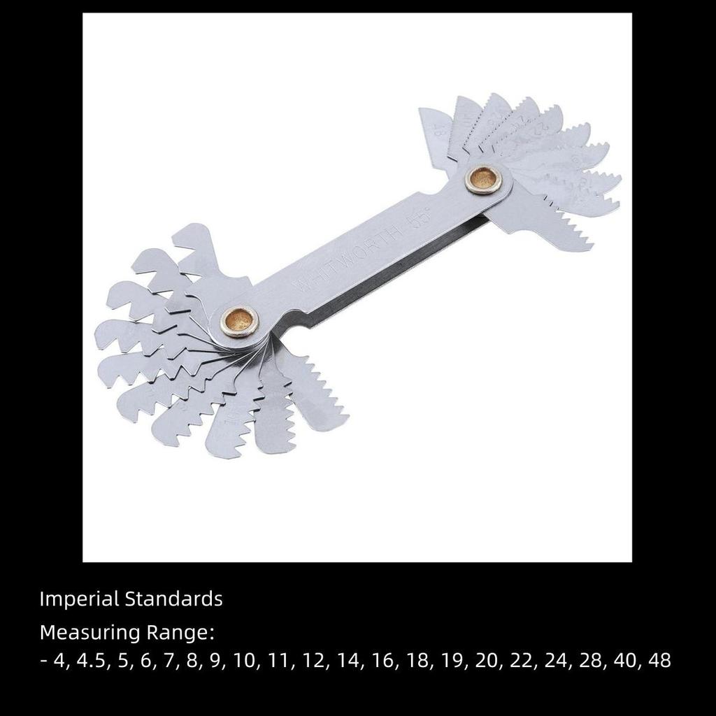 20pcs-58pcs Blades Screw Pitch Gauge Metric & Imperial & US Screw Meter SAE Whitworth 55/60 Degree Metrisch Thread Measurement Tools
