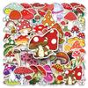 50 Colorful Mushroom Stickers: Creative Graffiti for Suitcases, Scooters, and Refrigerators