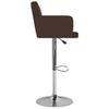 Bar Stool Set 2 pcs Brown Faux Leather