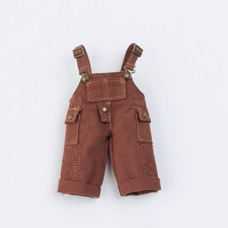 Ob11 Doll Clothes Fashion Tops Jeans Denim Overalls Cute Multi-color Working Outdoor Pants For 1/12 Bjd Dolls Accessory