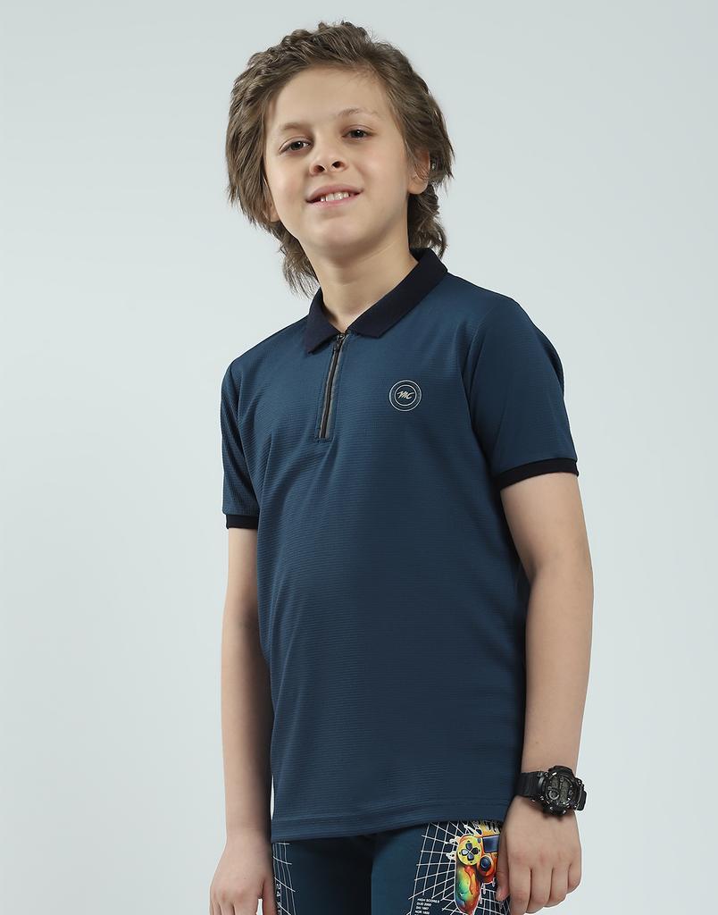 Monte Carlo Boys Solid Collar Neck T-Shirt