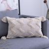 Bohemian Baumwoll-Leinen Bauernhaus Kissenbezug Webspitze Quaste Kissenhülle Bettkopf Sofa Kissenbezug Heimdekoration 45×45CM
