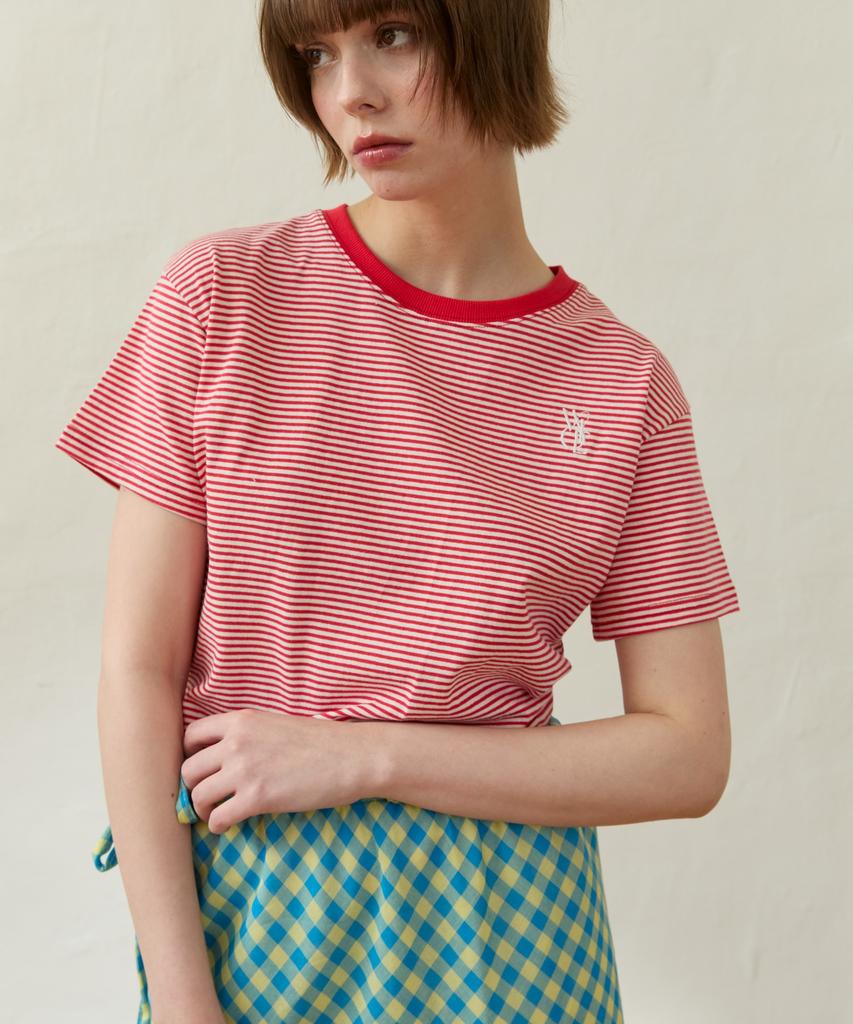 WIOE Wioe Logo Stripe T-Shirt_Red